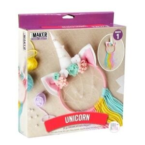 NEW Fiber Crafts Unicorn Dreamcatcher DIY Kit 25pc Leisure Arts Teen Craft